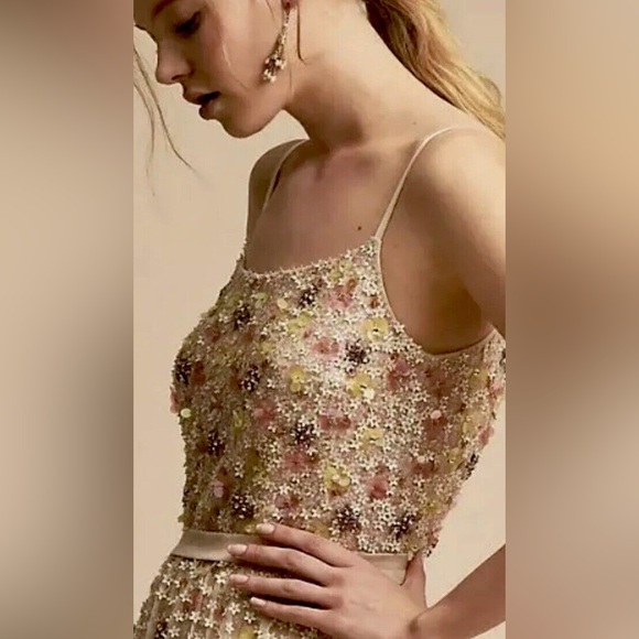 BHLDN Syrah Floral Sequin Embellished Dress - Picture 9 of 12